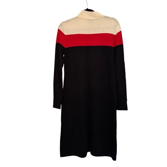 Talbots red, cream & black sweater dress- size s - Picture 2 of 8